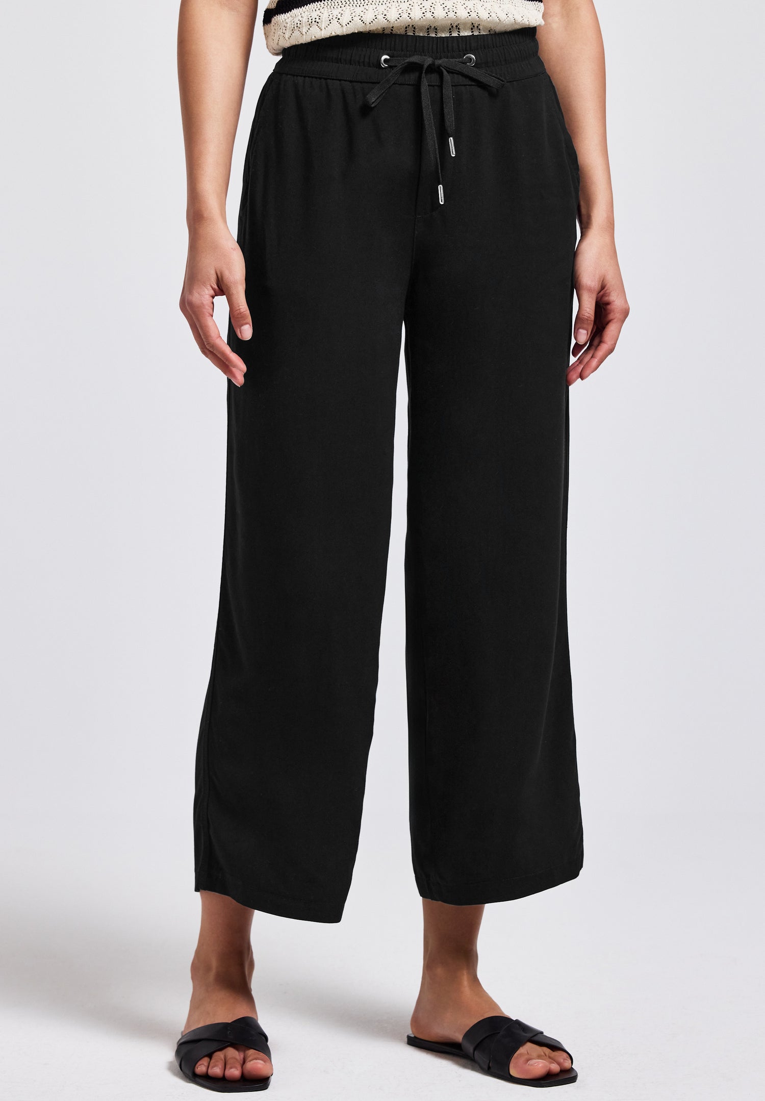 Street One Wide Leg Hose Damen Loose Fit High Waist Viskose