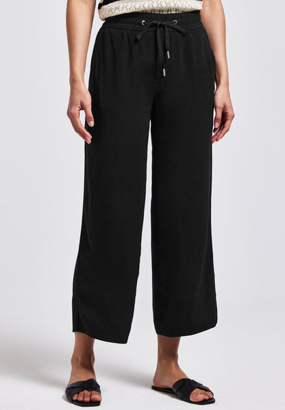 Street One Wide Leg Hose Damen Loose Fit High Waist Viskose