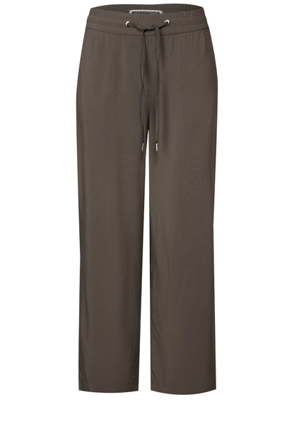 Street One Wide Leg Hose Damen Loose Fit High Waist Viskose