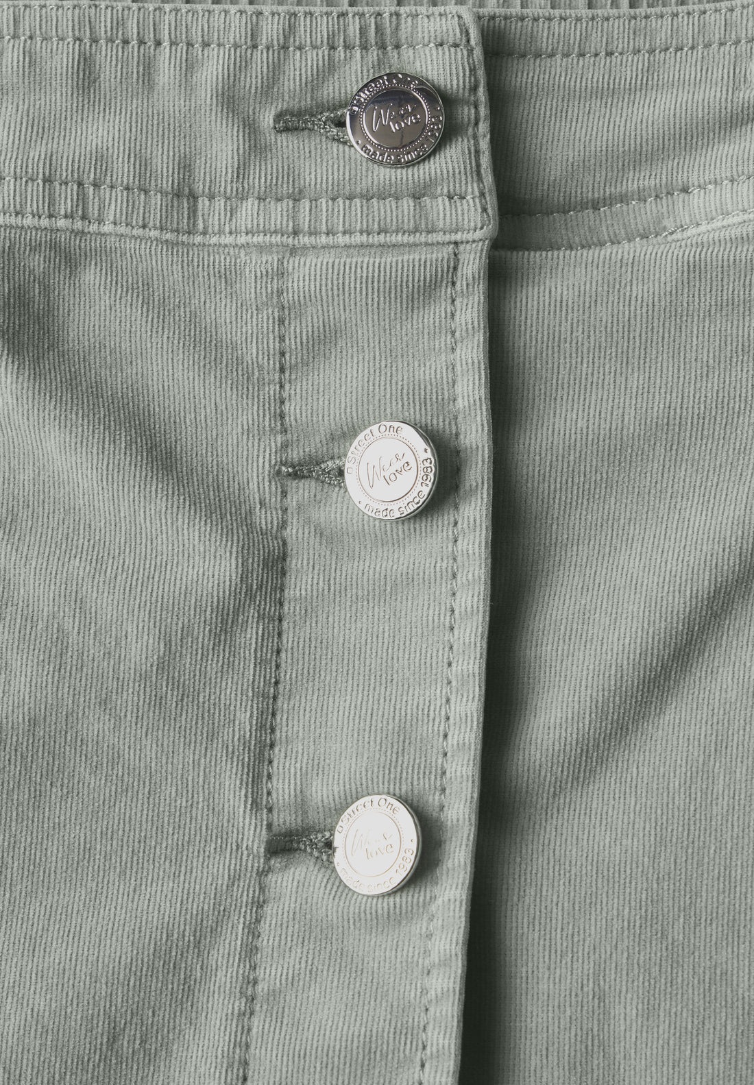 Street One Knielanger Cordrock Damen Modernes Wickel-Design