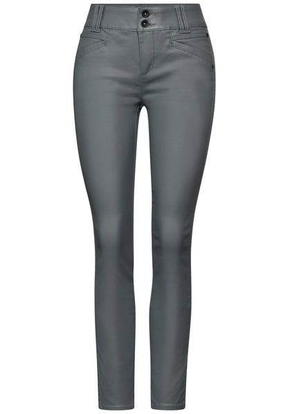 Street One Hose Coating-Effekt Slim Fit Damen Leder-Optik