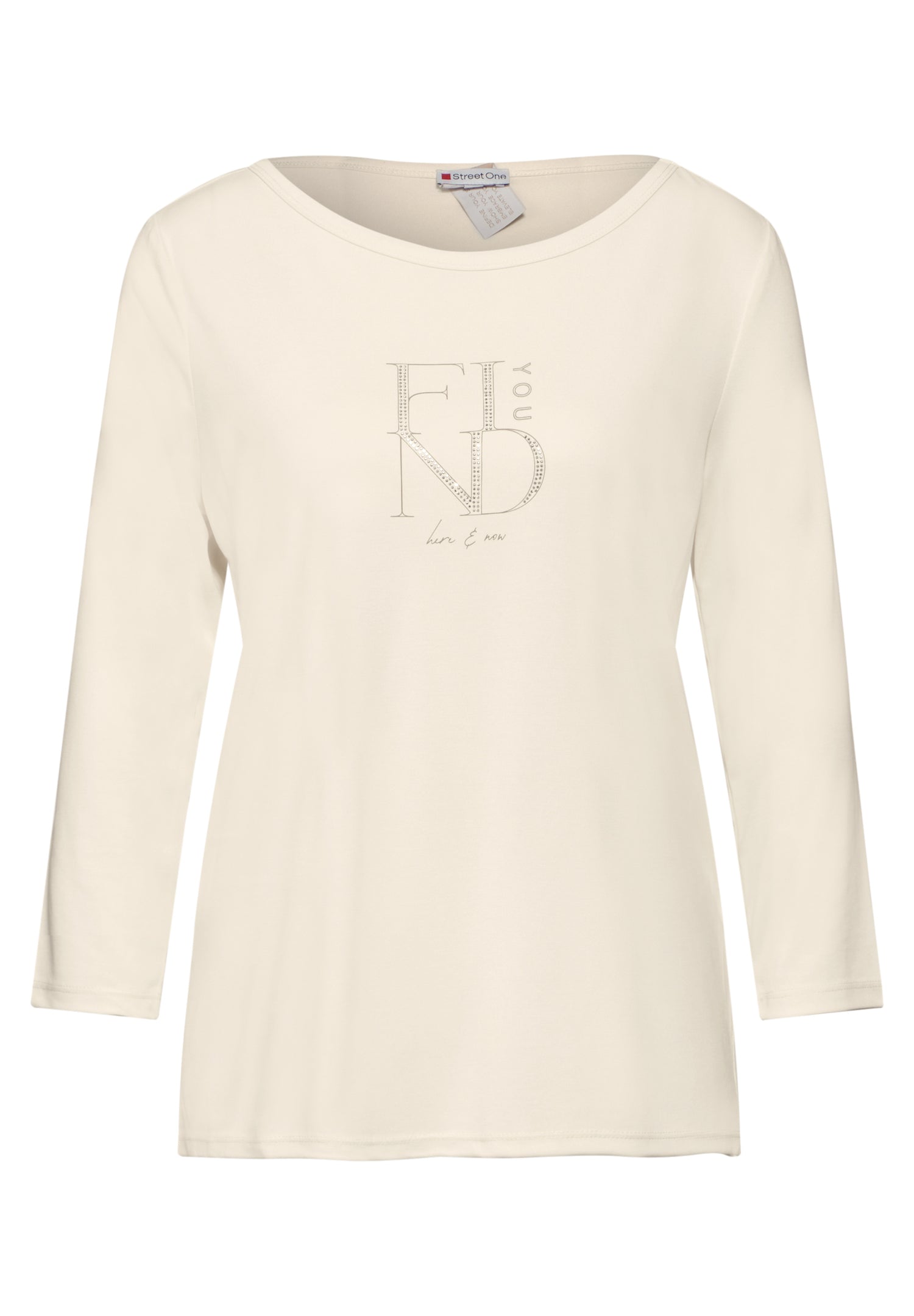 Street One Shirt Damen 3/4-Arm Seidiger Glanz Modal Mix