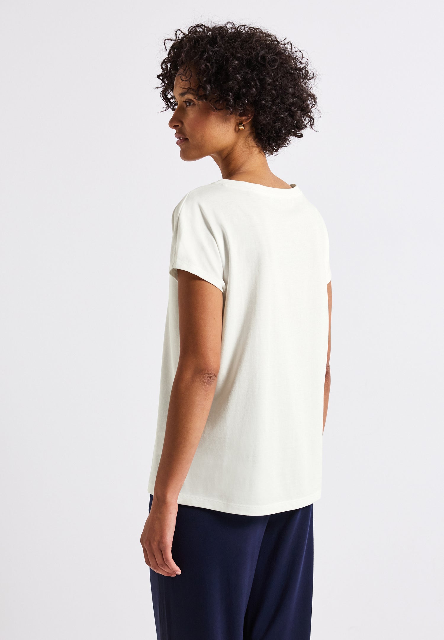Street One Sommer-Shirt Damen mit schimmerndem Folien-Wording