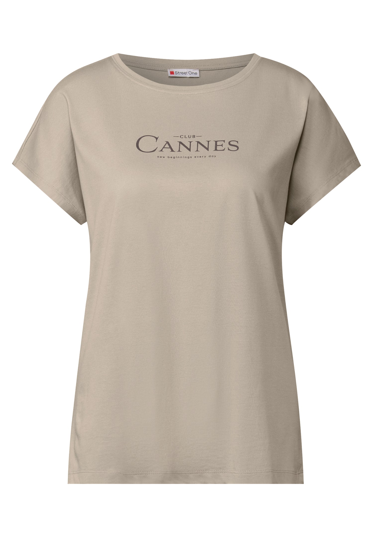 Street One Sommer-Shirt Damen mit schimmerndem Folien-Wording