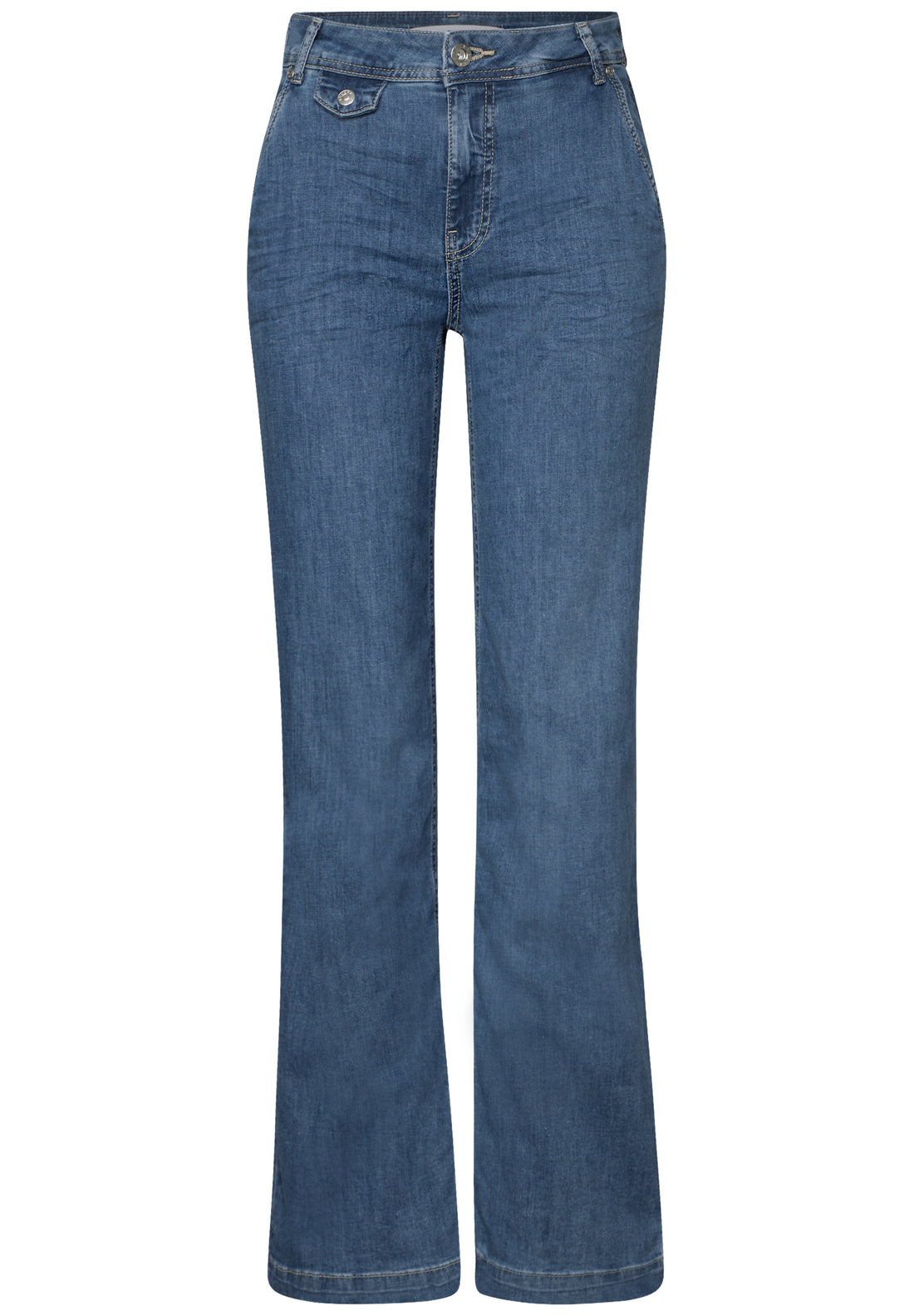 Street One Wide Leg Jeans Damen Loose Fit High Waist Stretch Baumwolle