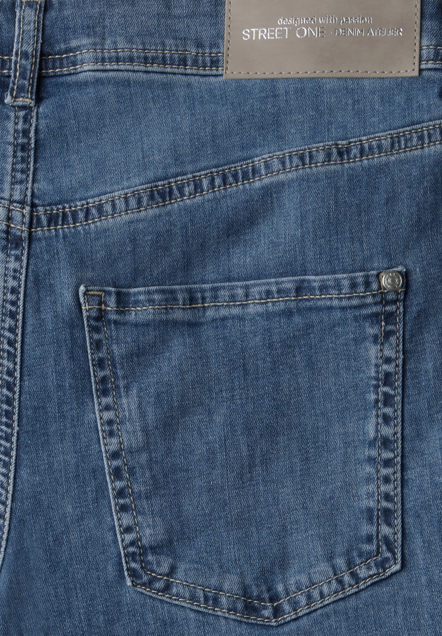 Street One Wide Leg Jeans Damen Loose Fit High Waist Stretch Baumwolle
