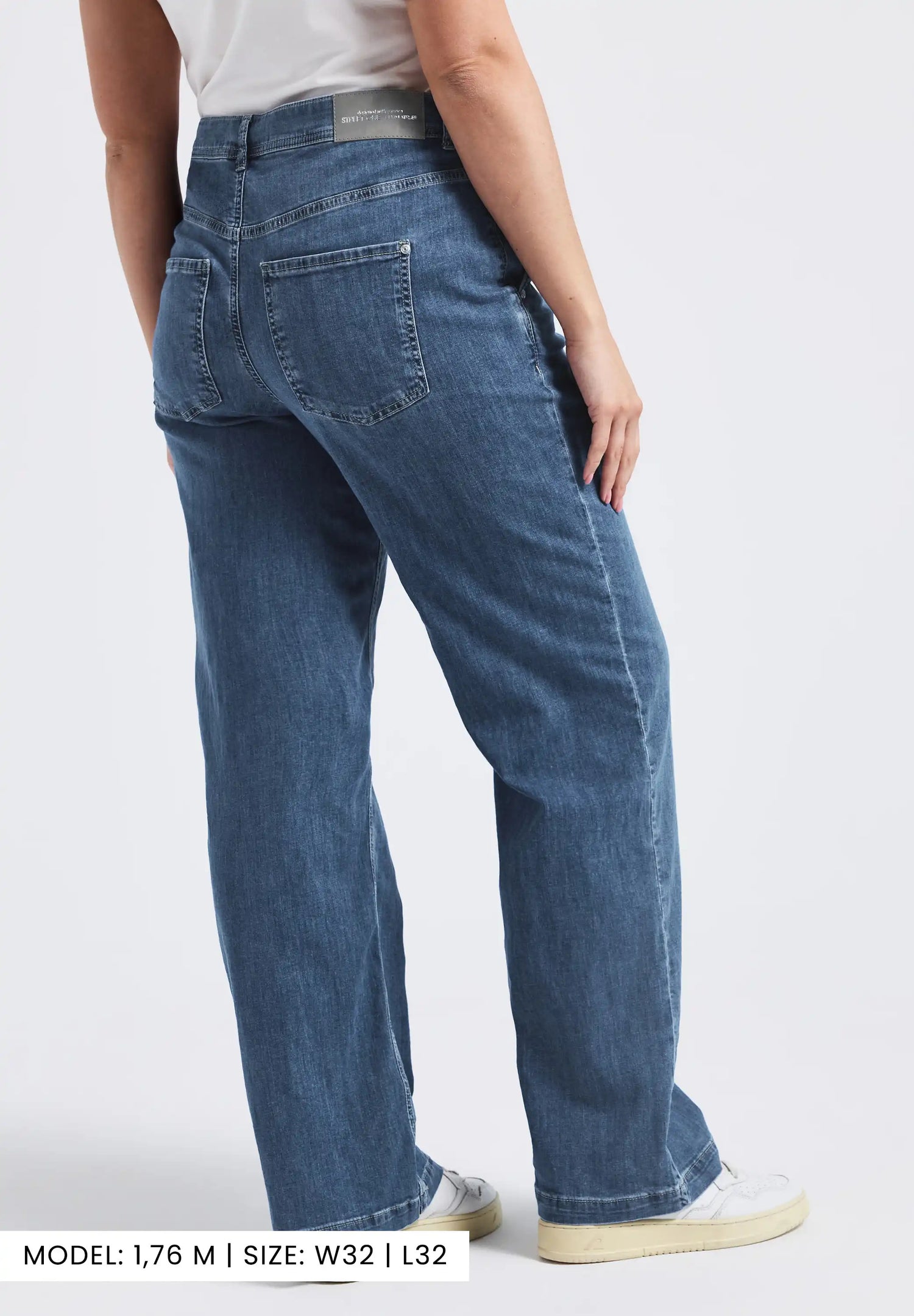 Street One Wide Leg Jeans Damen Loose Fit High Waist Stretch Baumwolle