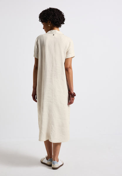 Street One Midi-Kleid Damen Leichte Leinenqualität