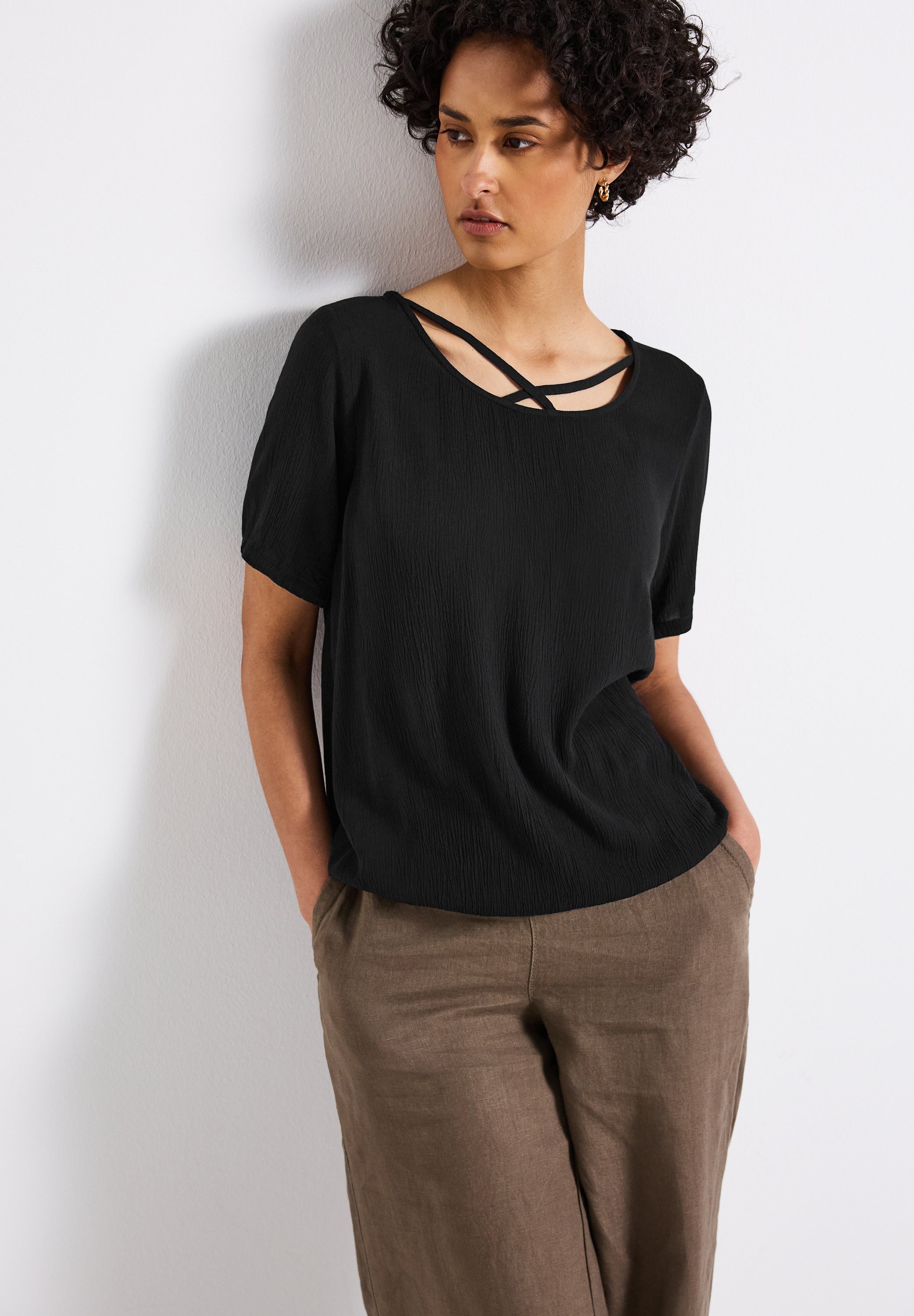 Street One Leichte Bluse Damen Sommerlich Elastischer Saum&lt;br&gt;