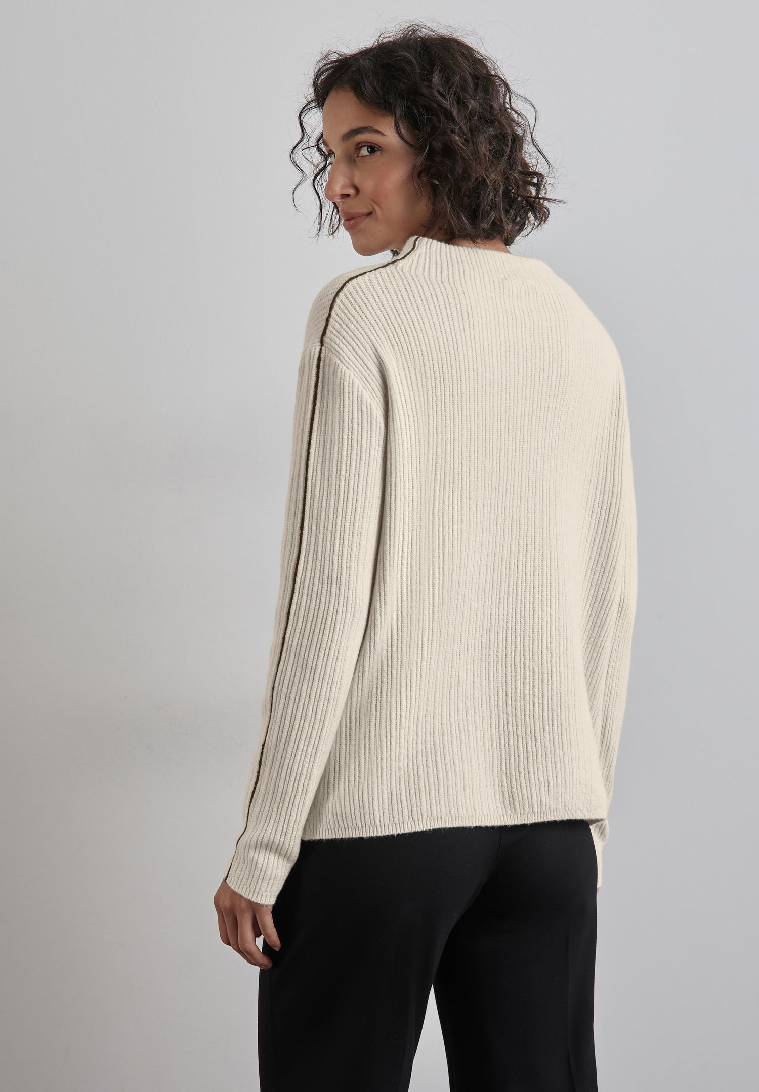 Street One Strickpullover Damen Turtleneck Stretchmaterial