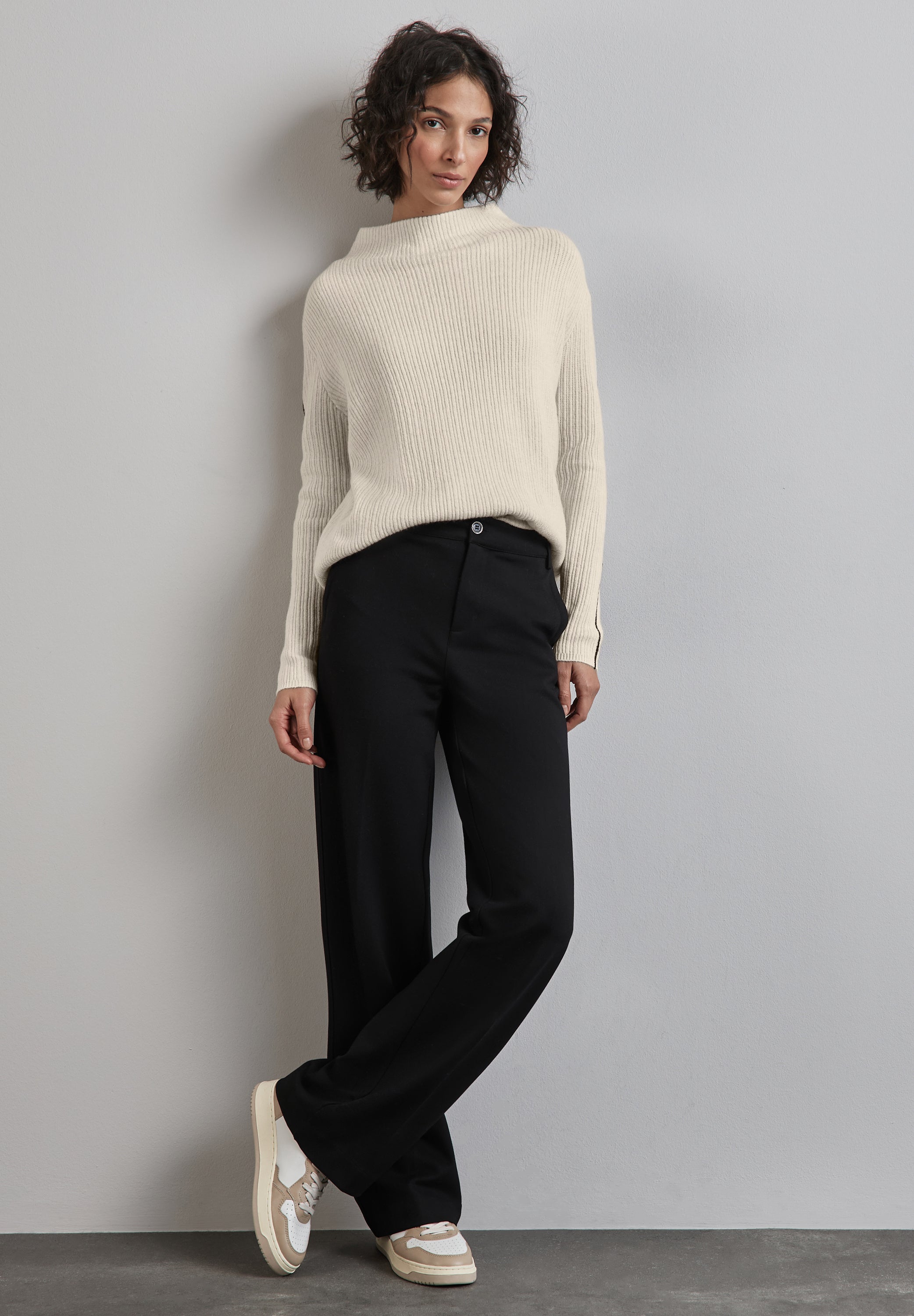 Street One Strickpullover Damen Turtleneck Stretchmaterial