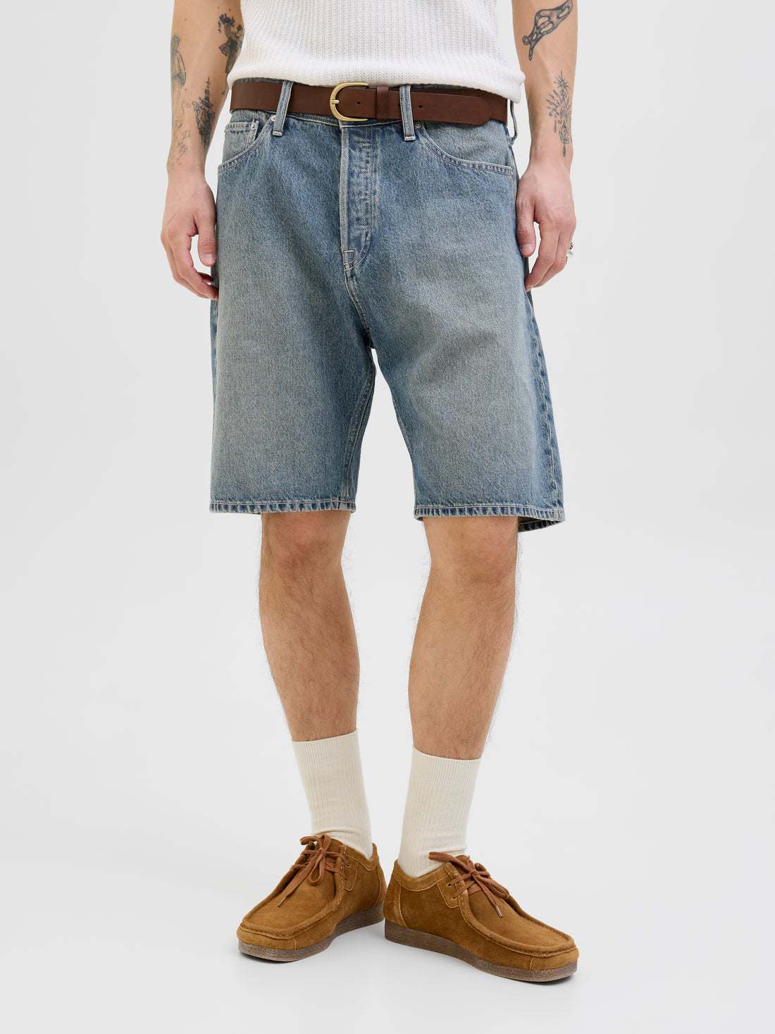 Original Baggy Fit Shorts Damen Robuste Denim Hohe Taille
