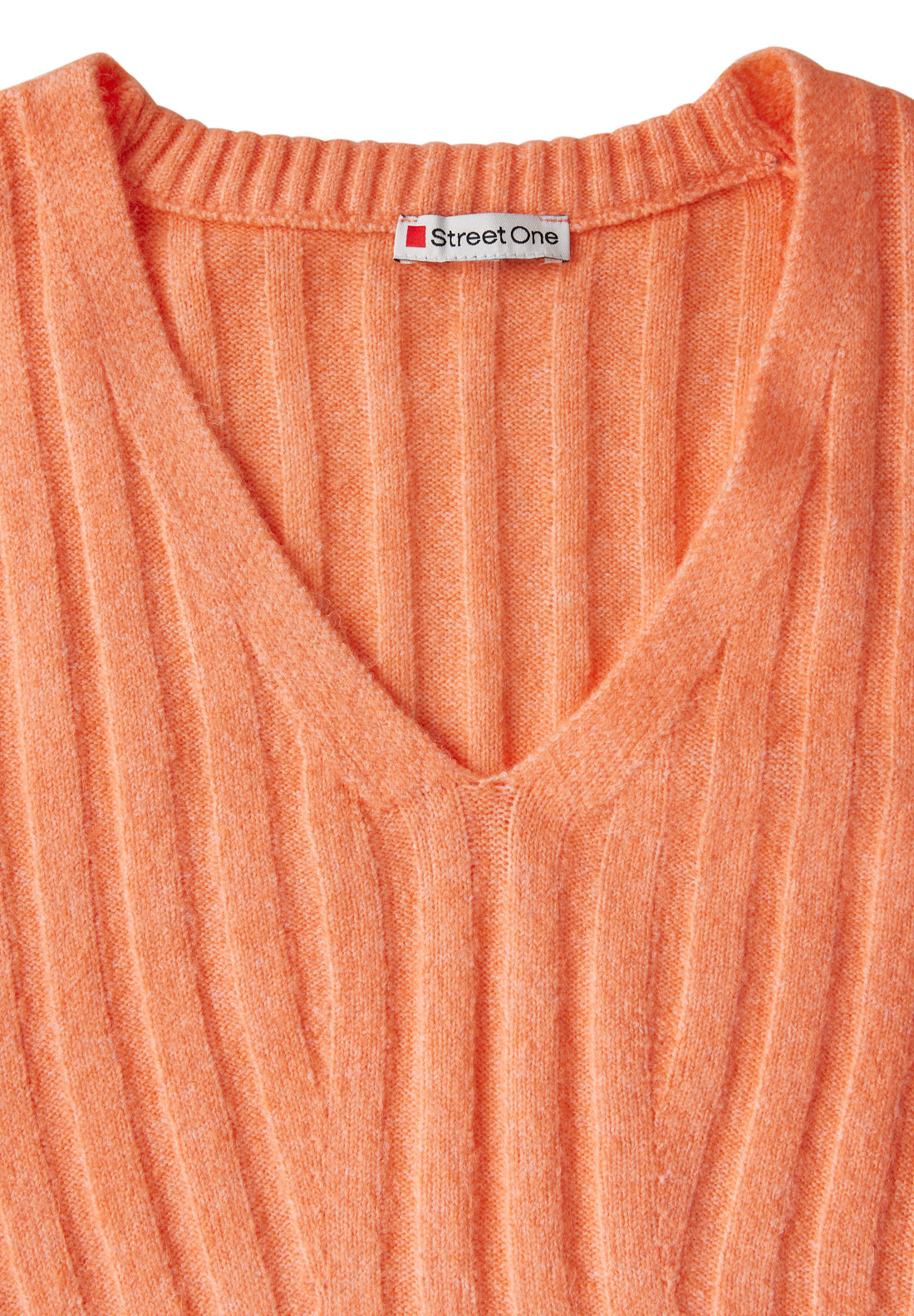 Street One Strickpullover Damen V-Ausschnitt Stretchkomfort
