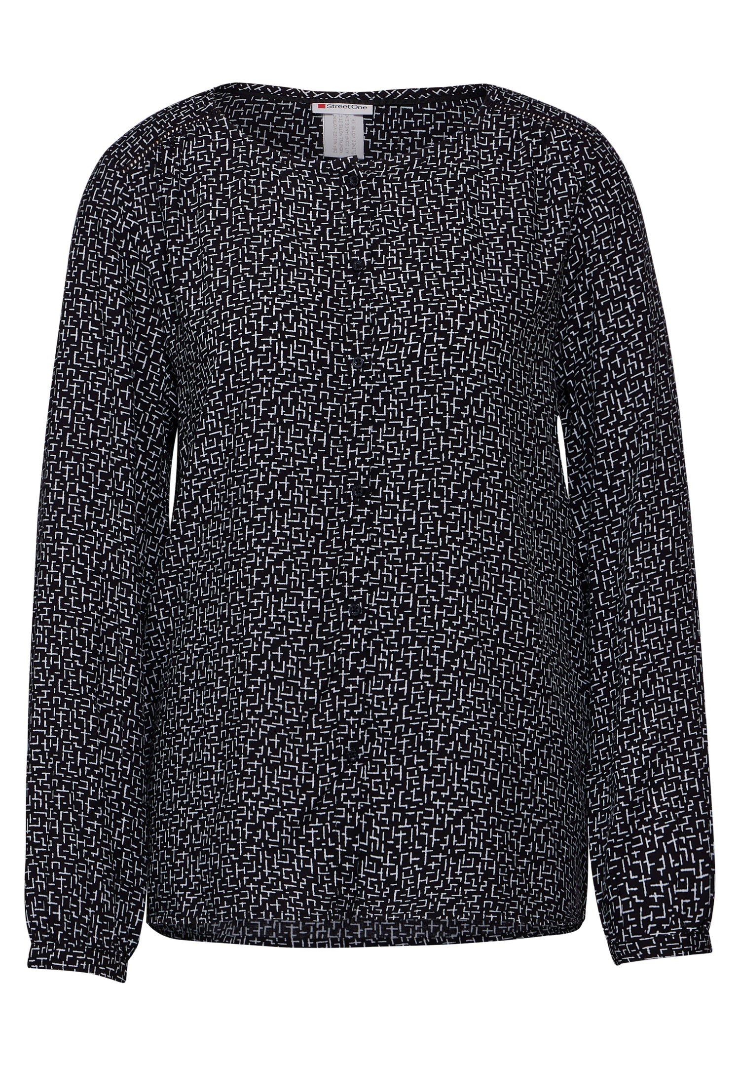 Street One Bedruckte Bluse Damen Grafisches Muster Stickerei