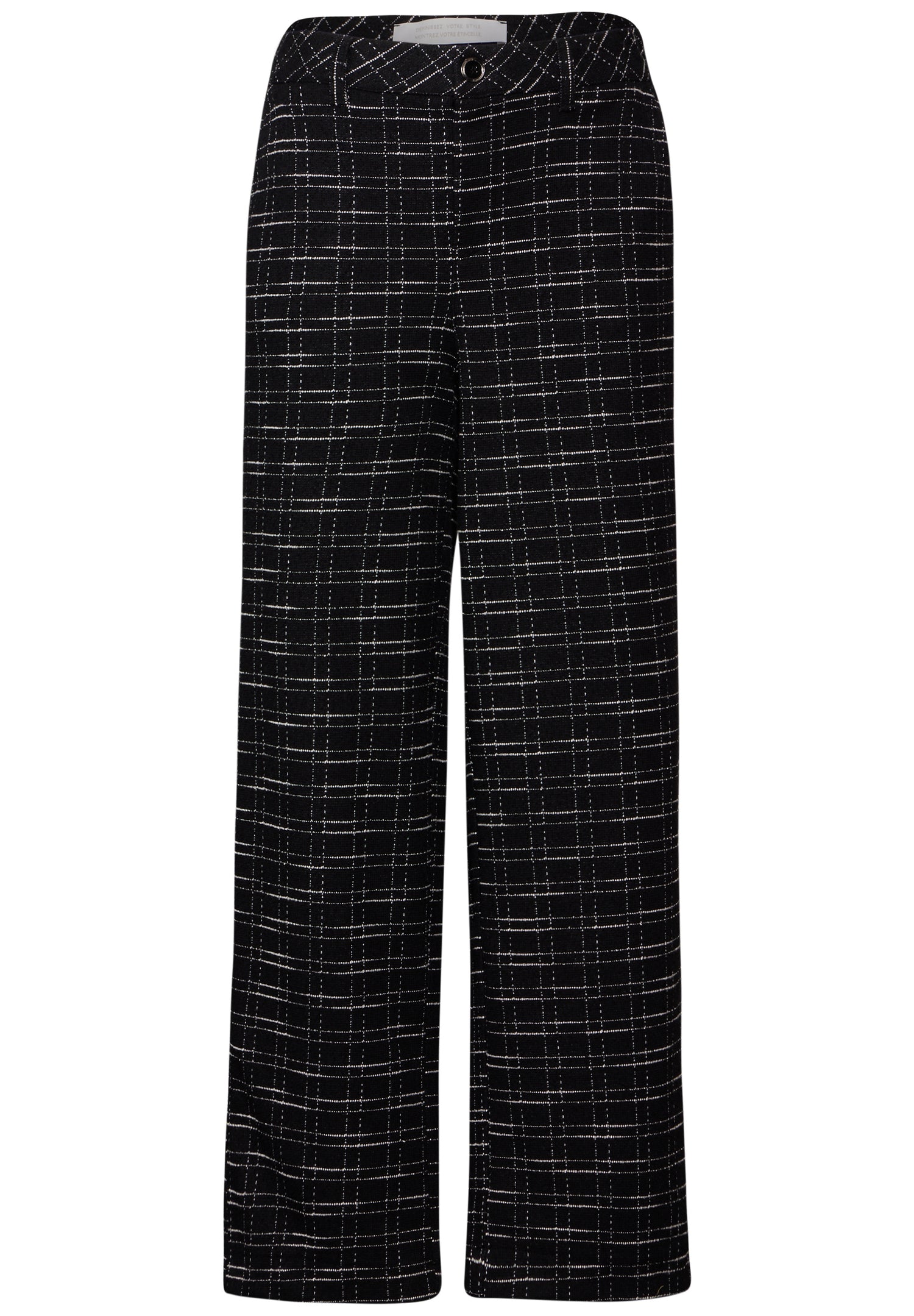 Street One Bouclé Hose Damen Casual Fit High Waist Karomuster