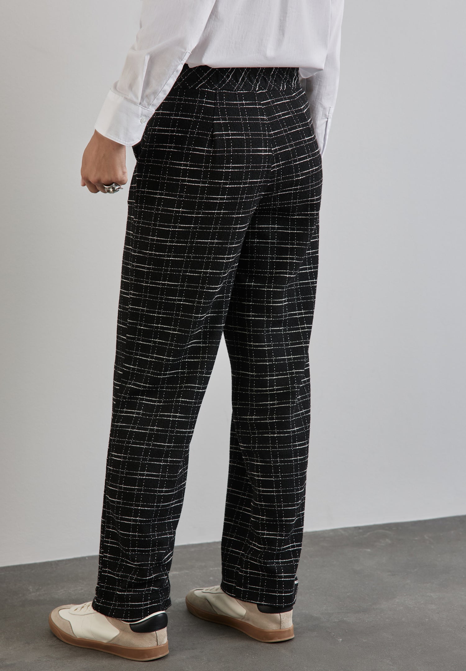 Street One Bouclé Hose Damen Casual Fit High Waist Karomuster