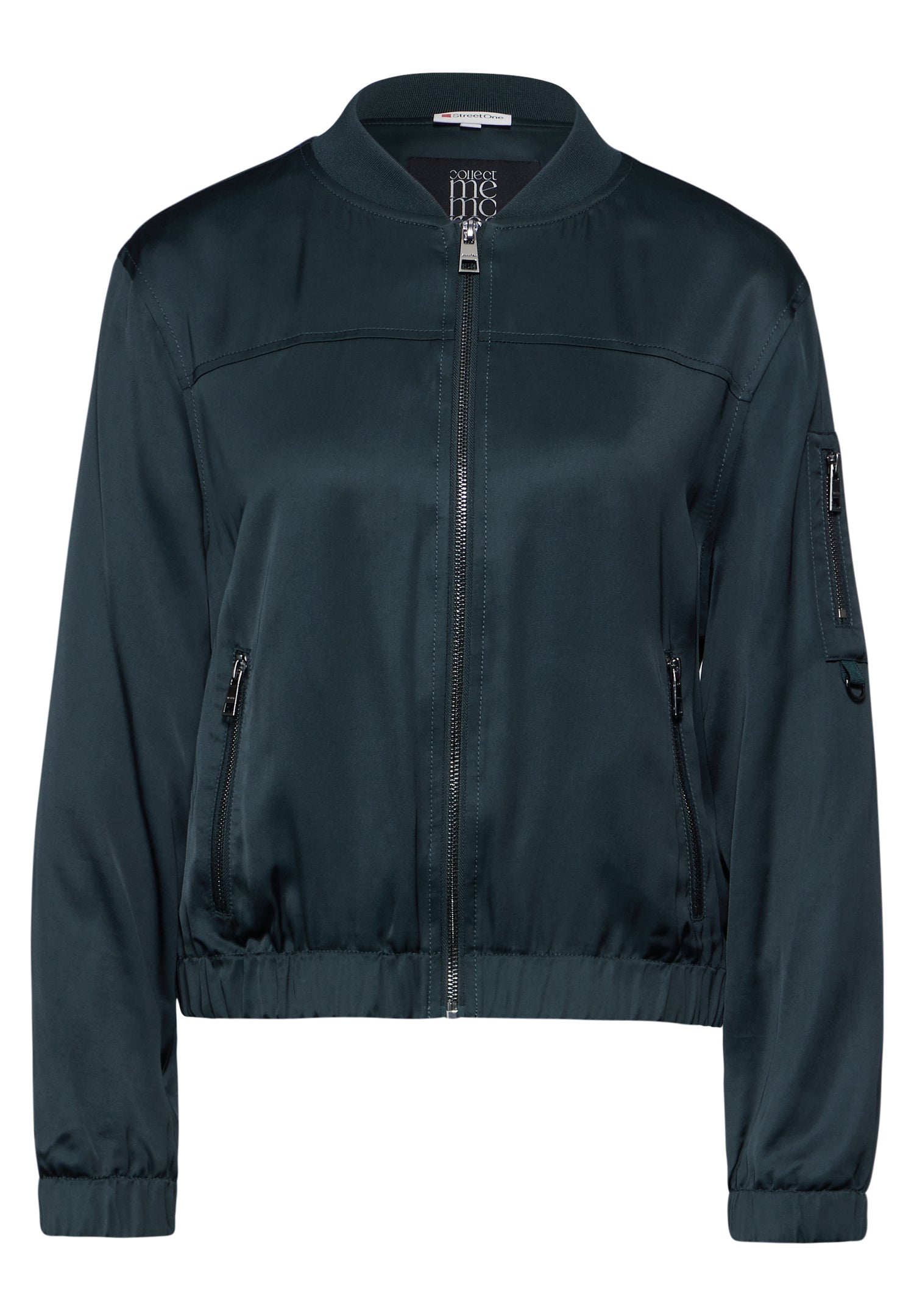 Street One Satin-Blouson Damen Elegante Jacke mit Stehkragen