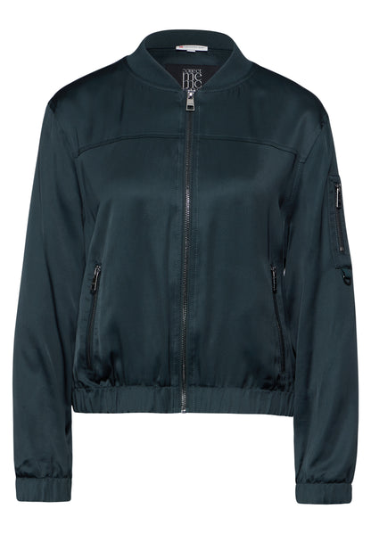 Street One Satin-Blouson Damen Elegante Jacke mit Stehkragen