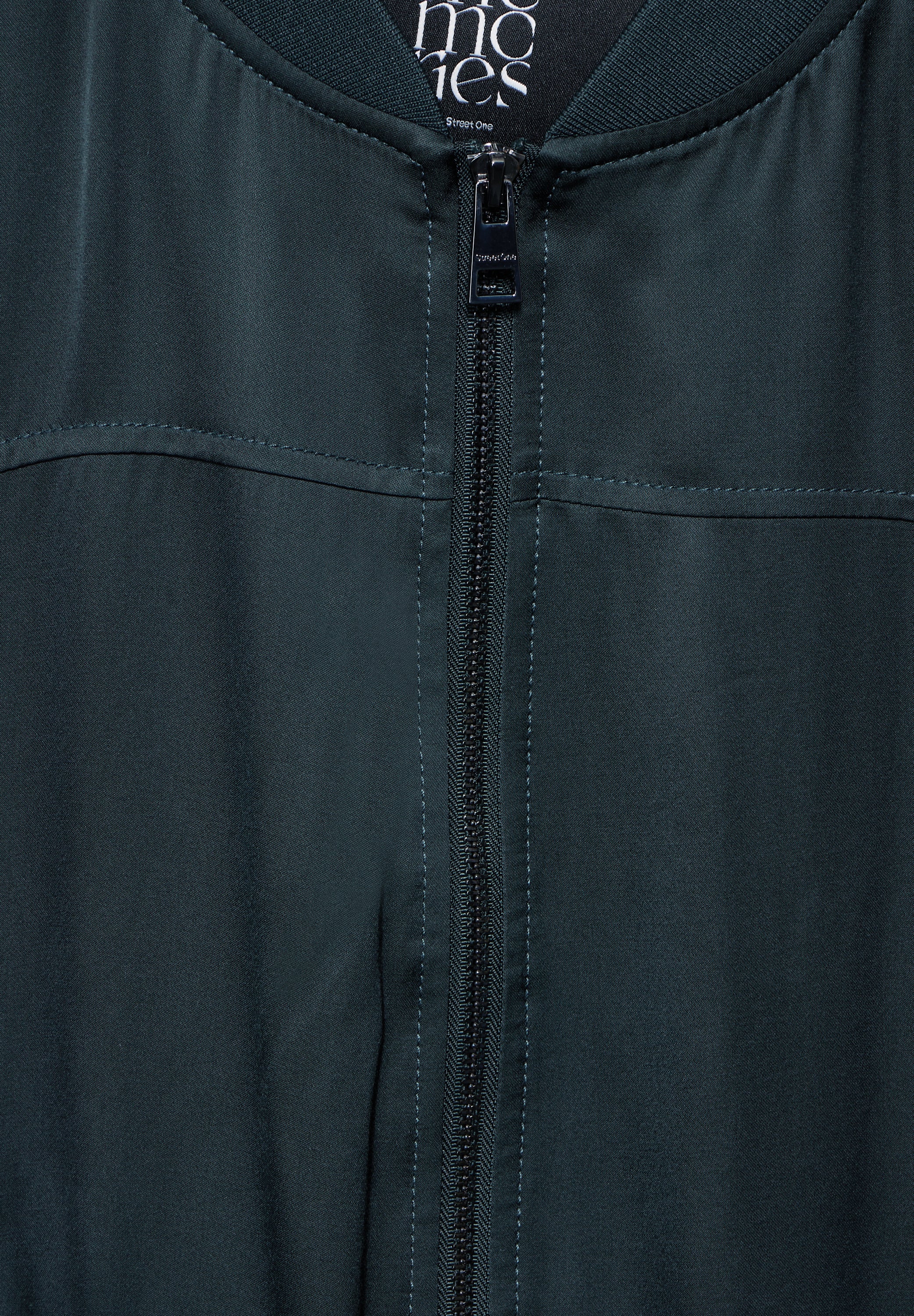 Street One Satin-Blouson Damen Elegante Jacke mit Stehkragen