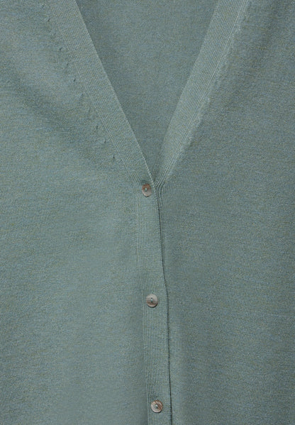Street One Basic Cardigan Damen Langarm V-Ausschnitt Knopfleiste