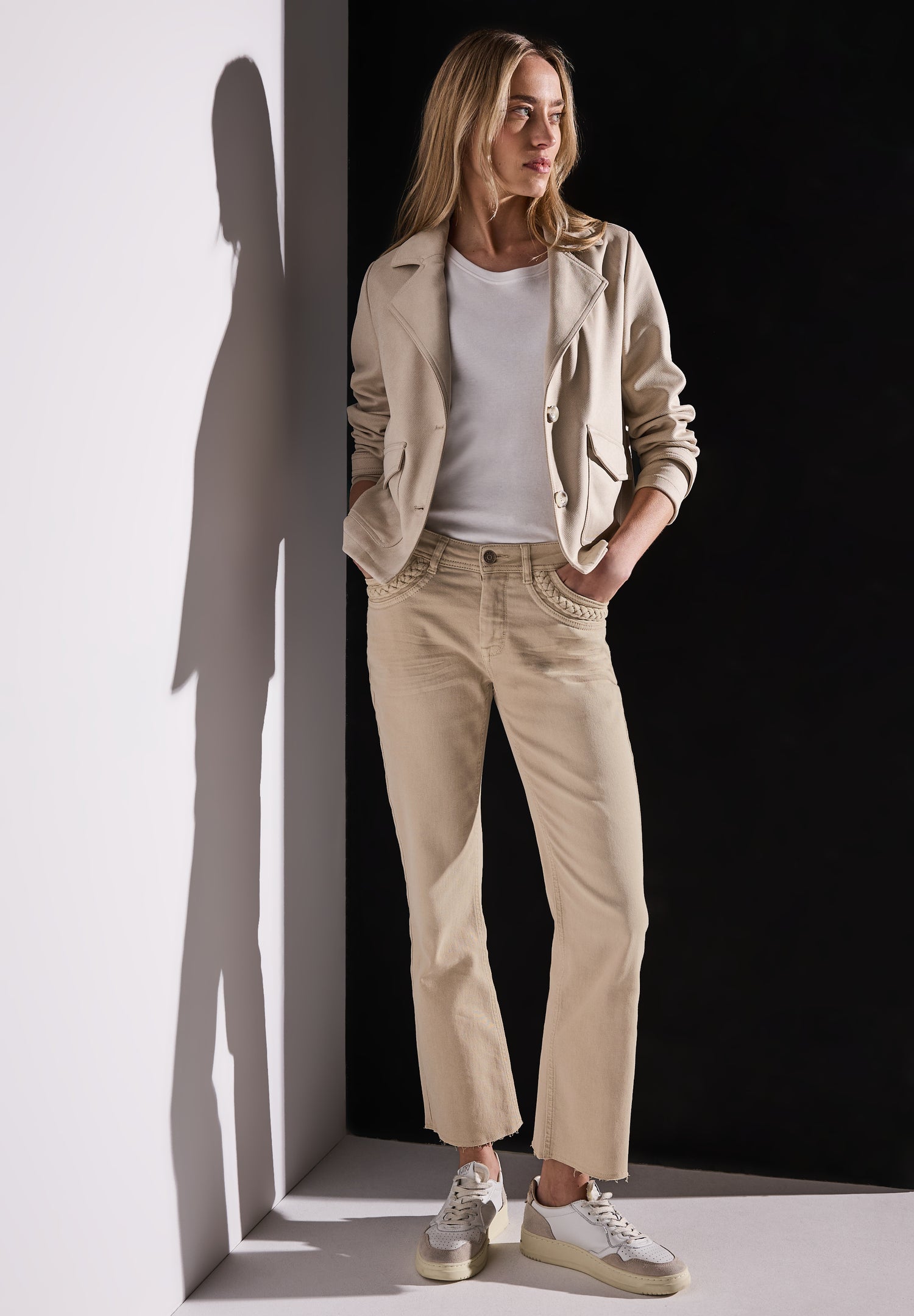 Street One Kickflare Jeans Damen Slim Fit Offener Saum