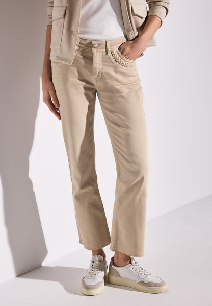 Street One Kickflare Jeans Damen Slim Fit Offener Saum