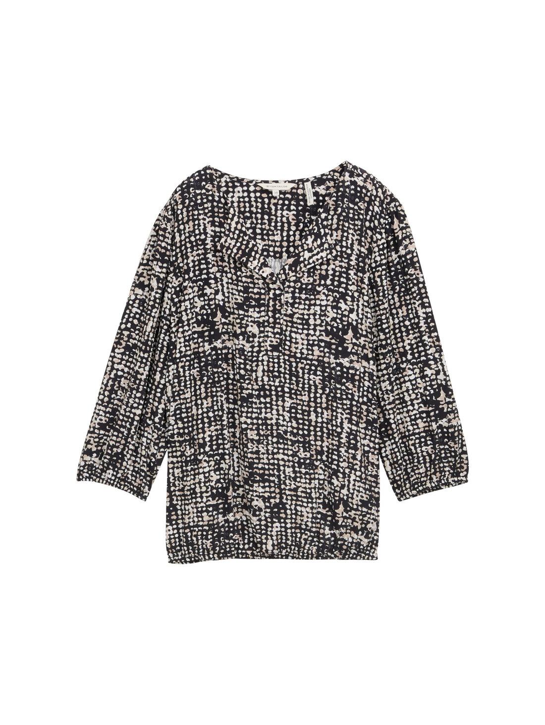Tom Tailor Bluse mit 3/4-Arm für Frauen mit elastischem Saum