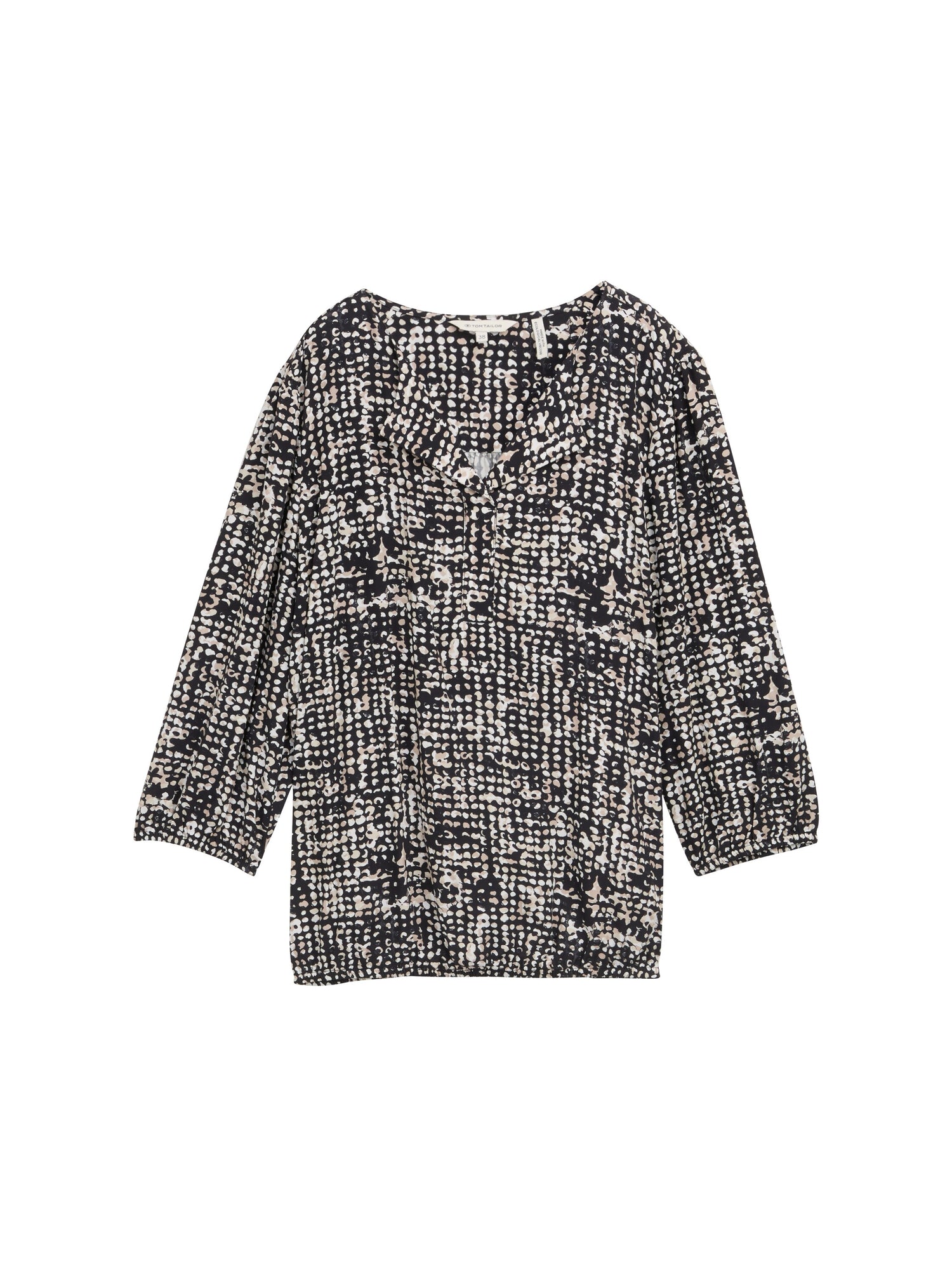 Tom Tailor Bluse mit 3/4-Arm für Frauen mit elastischem Saum
