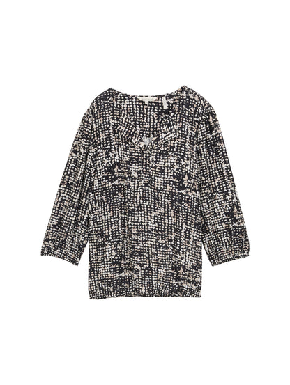 Tom Tailor Bluse mit 3/4-Arm für Frauen mit elastischem Saum