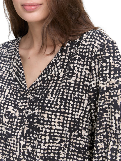 Tom Tailor Bluse mit 3/4-Arm für Frauen mit elastischem Saum
