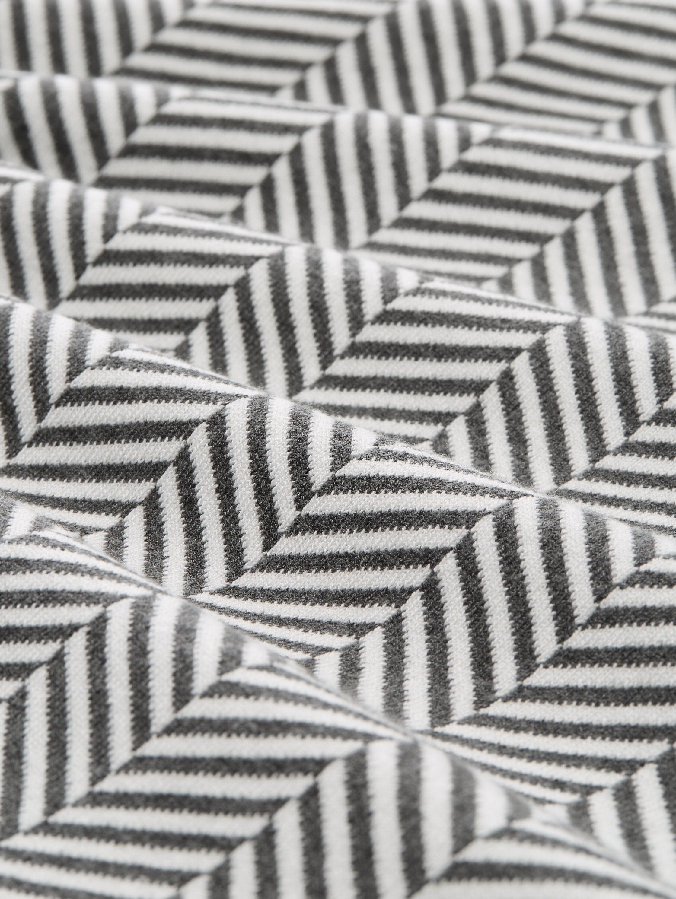 Pullover Damen Fischgräten-Muster Saum Viskose Polyamid