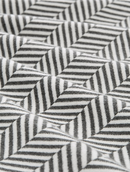 Pullover Damen Fischgräten-Muster Saum Viskose Polyamid