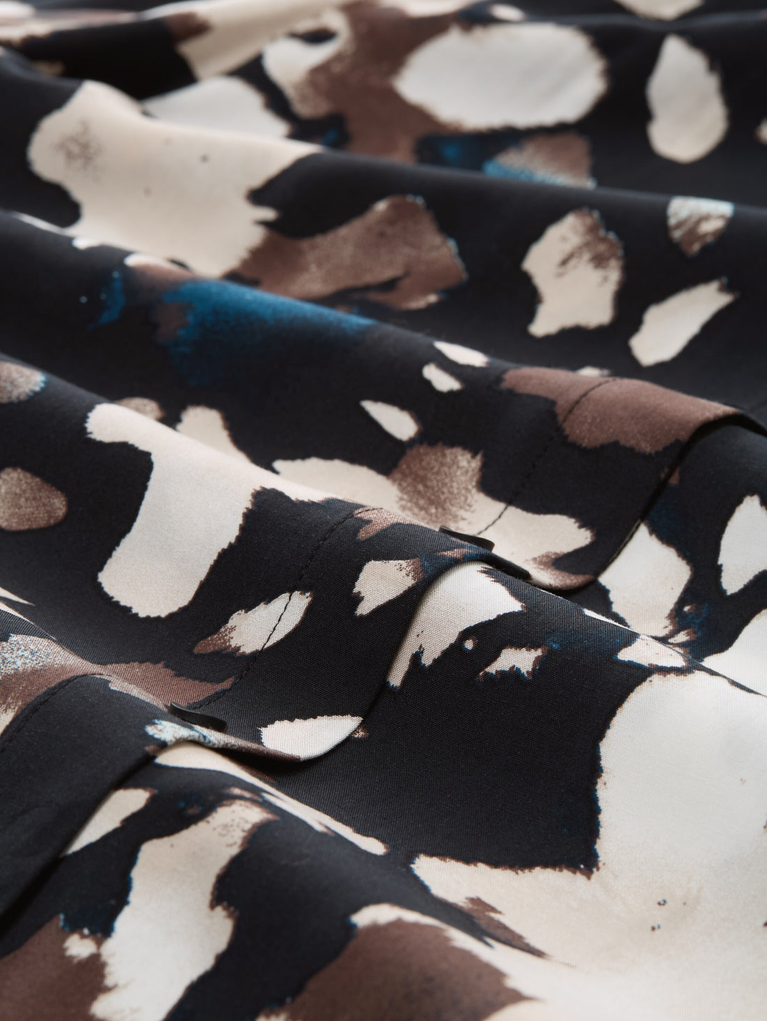 Tom Tailor Denim Gemusterte Hemdbluse für Damen mit elastischem Gummibund