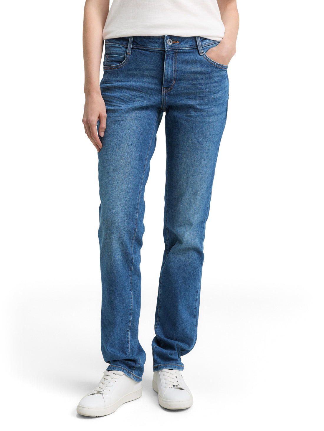 Tom Tailor Denim Straight Fit Jeanshose für Erwachsene Weiblich mit Stretch-Anteil