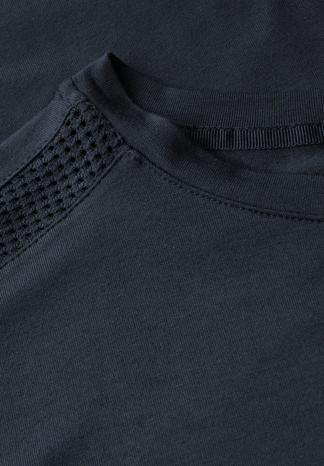 Street One Jersey-Shirt Damen mit Mesh-Detail und dropped shoulders