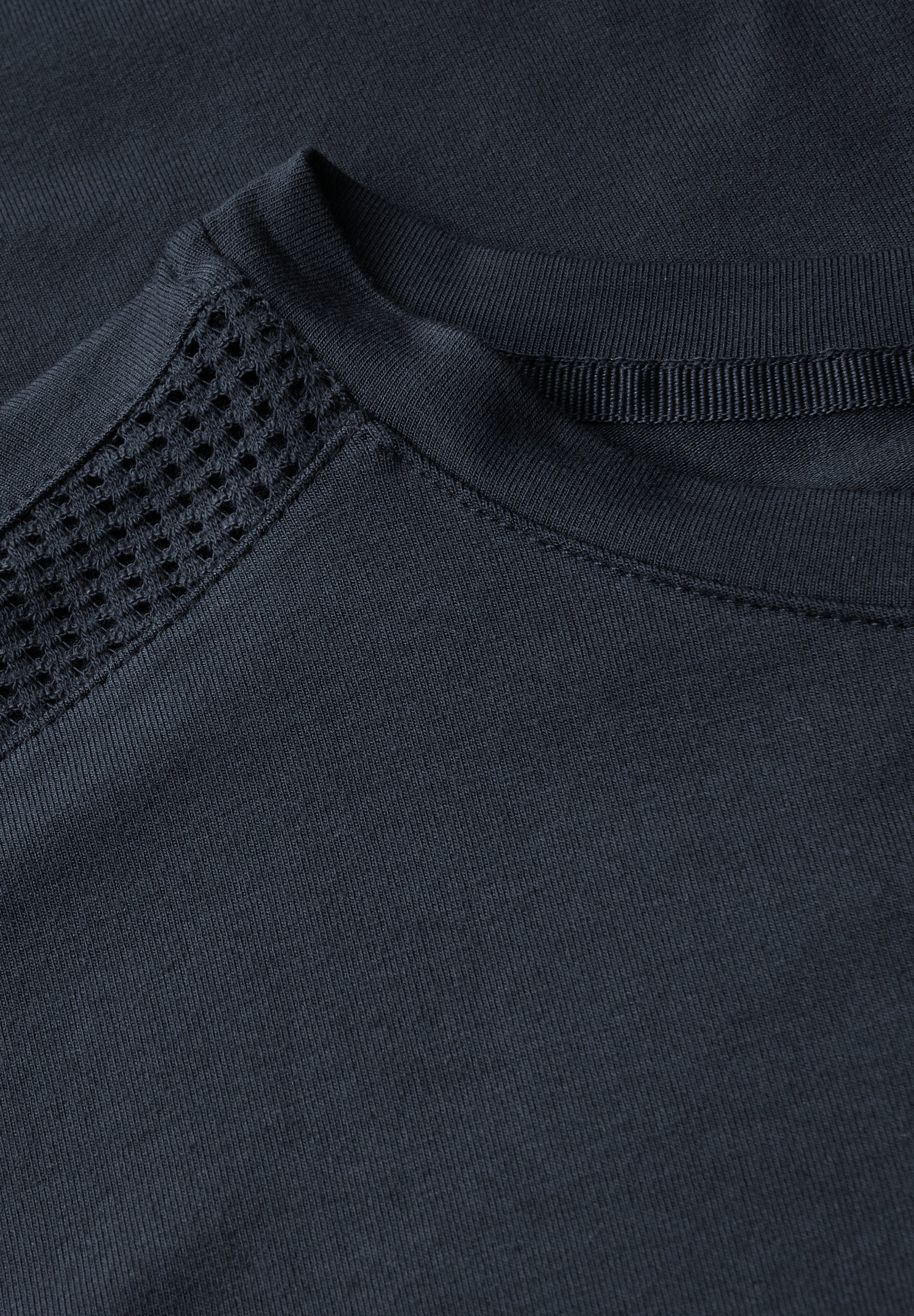 Street One Jersey-Shirt Damen mit Mesh-Detail und dropped shoulders