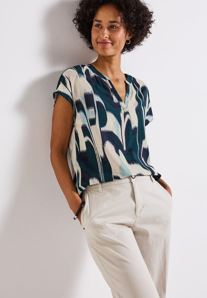Street One Blusenshirt Damen Grafisches Muster Viskose