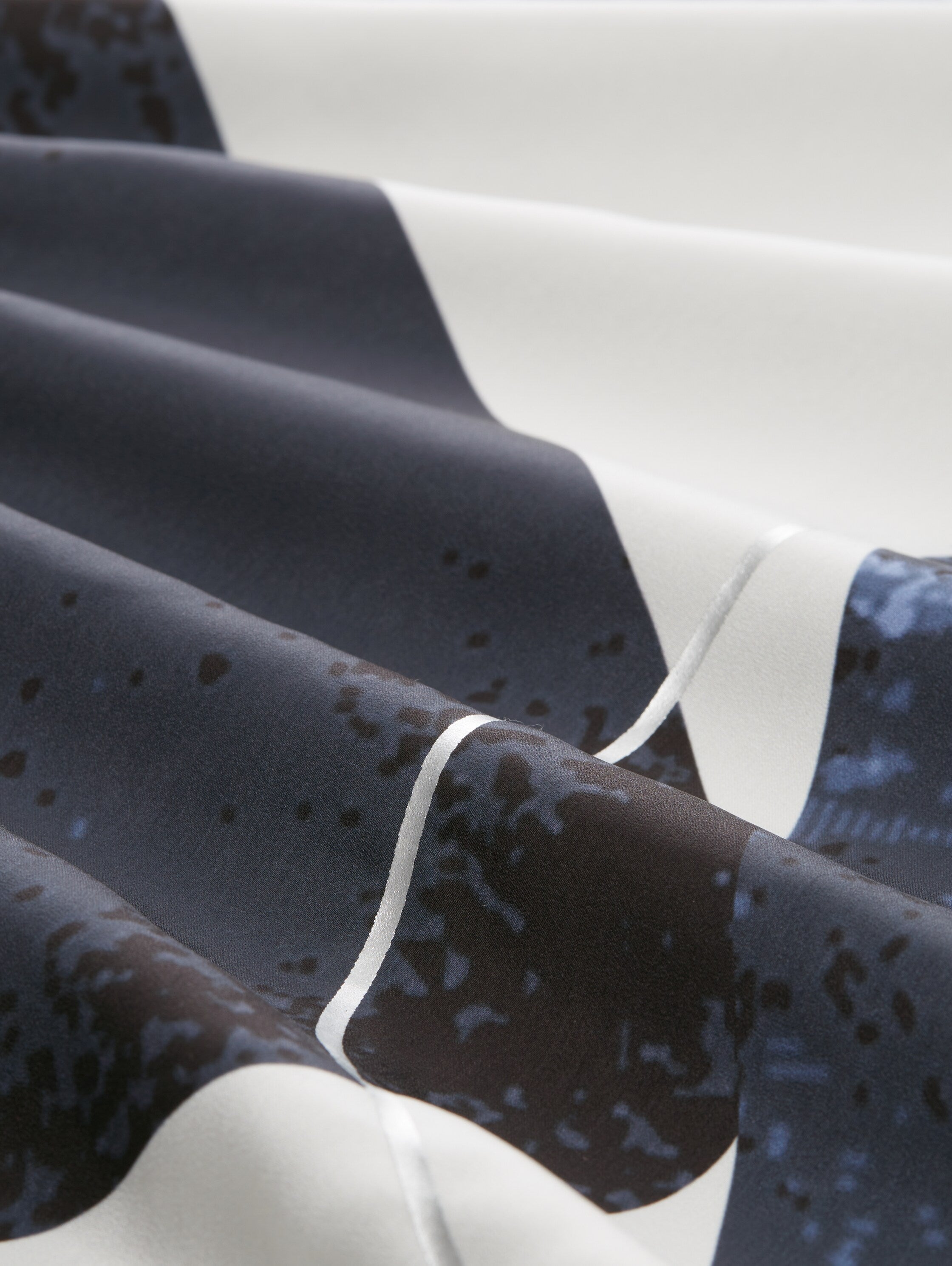 Tom Tailor Langarmshirt Damen Material-Mix Print Viskose