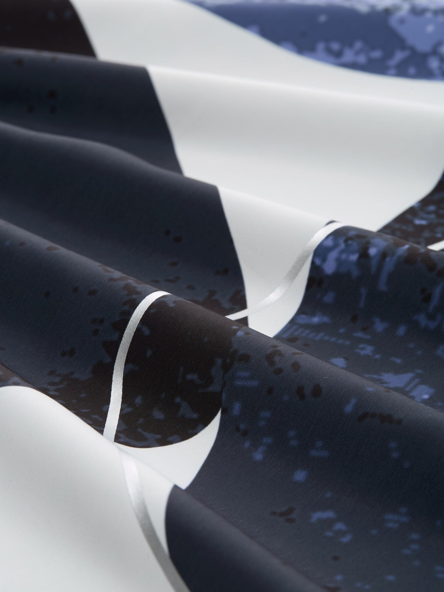 Tom Tailor Denim Langarmshirt Damen Material-Mix Print Viskose Polyester