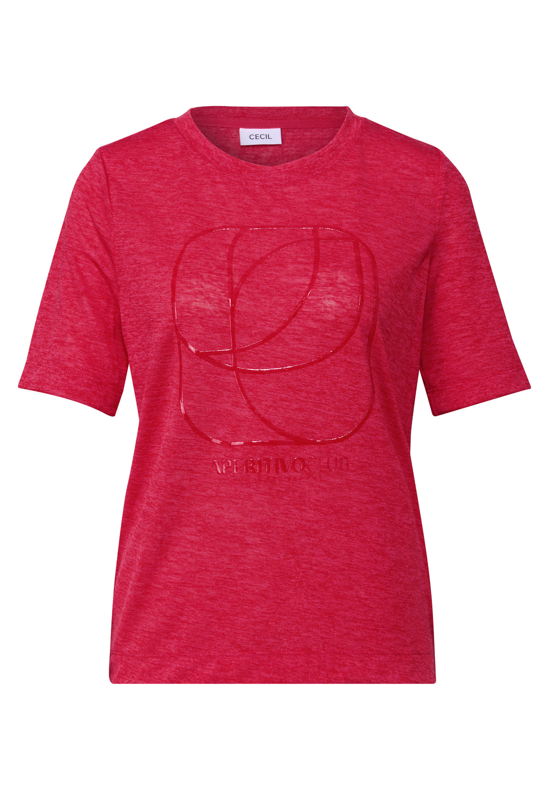 CECIL T-Shirt Damen Silikon-Print Jersey-Qualität