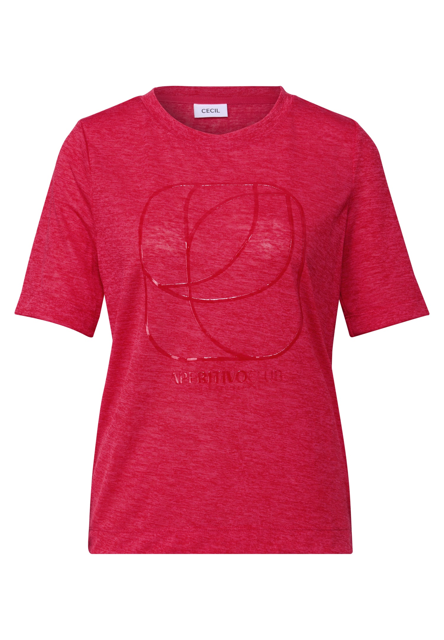 CECIL T-Shirt Damen Silikon-Print Jersey-Qualität