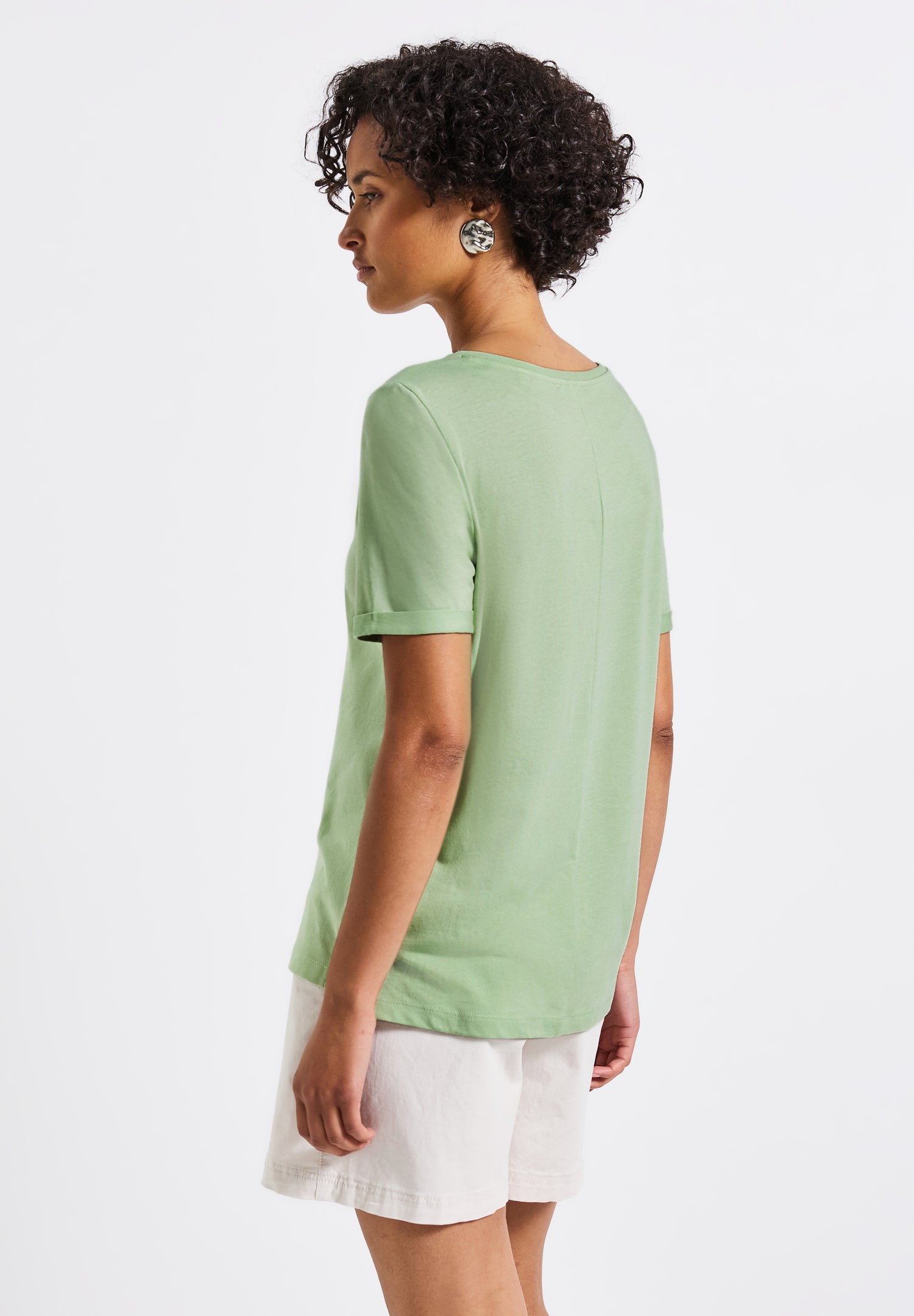 Street One T-Shirt Damen Schimmer-Print Feminine Silhouette
