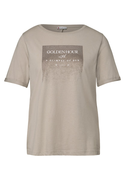 Street One T-Shirt Damen Schimmer-Print Feminine Silhouette