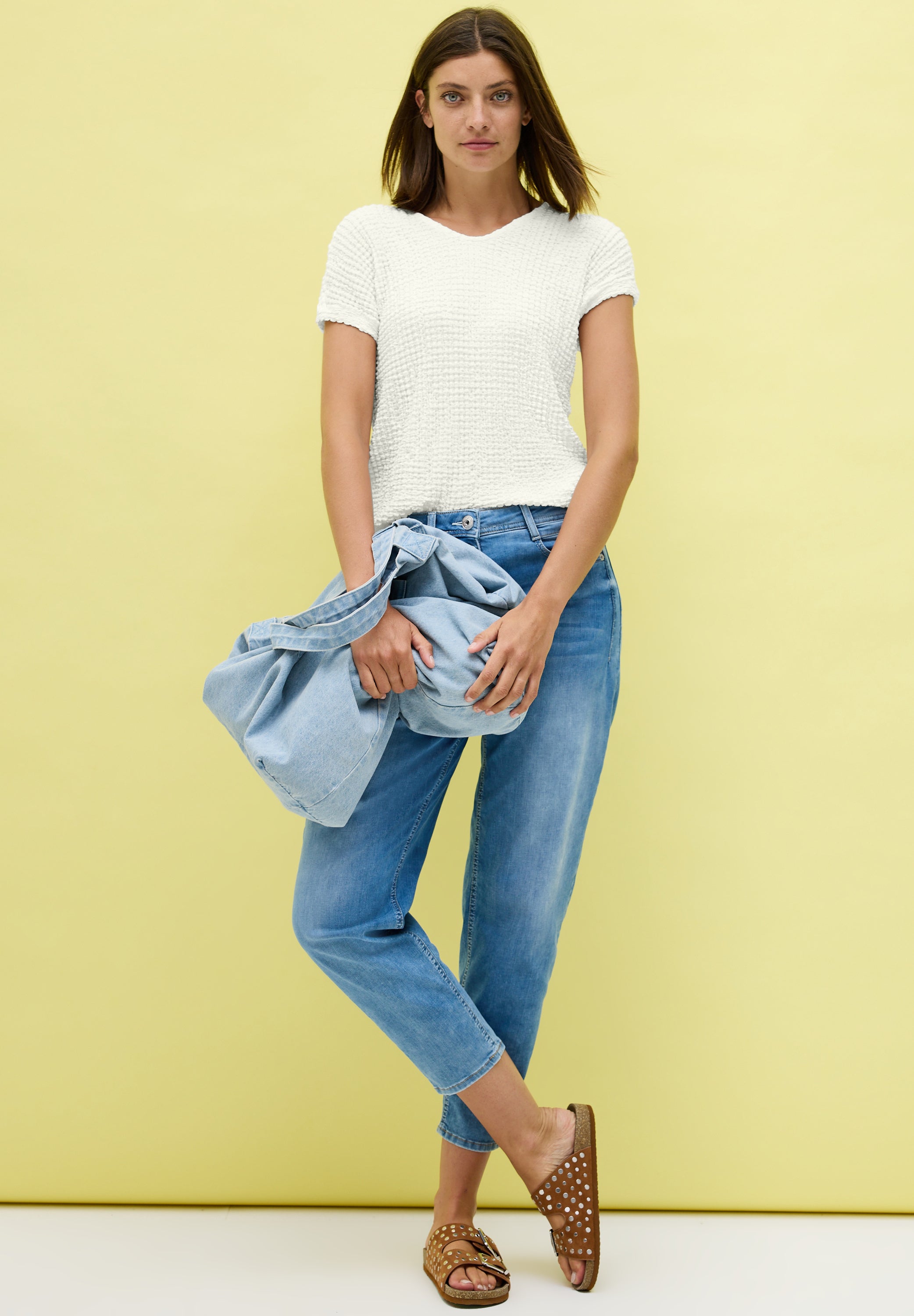 CECIL T-Shirt Damen Bequemer V-Ausschnitt