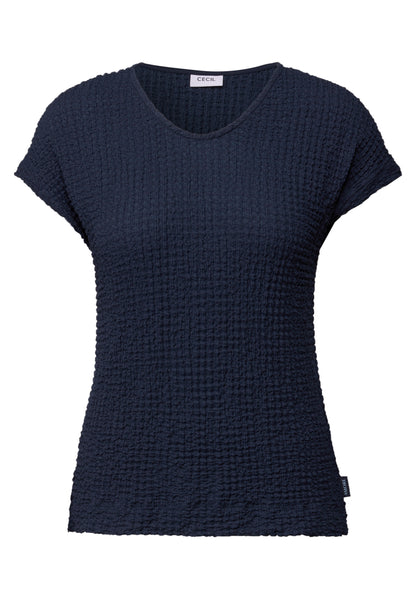 CECIL T-Shirt Damen Bequemer V-Ausschnitt