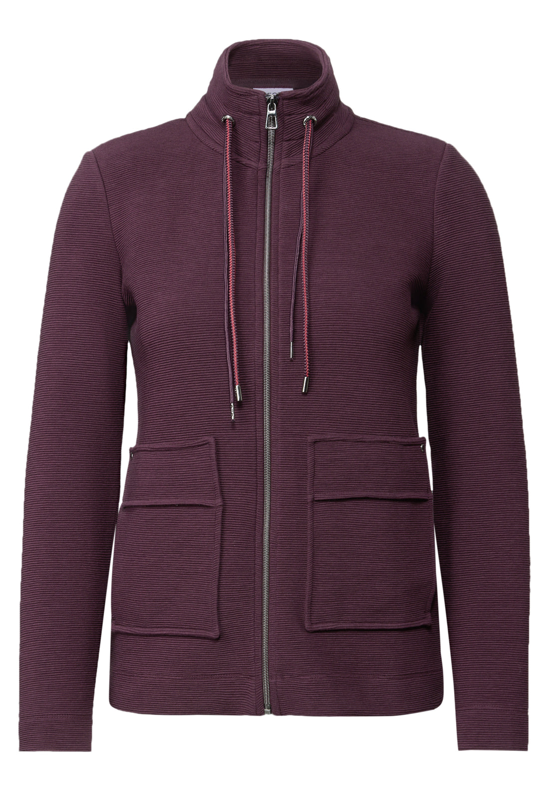 CECIL Ottoman Struktur Jacke Damen Tunnelzug Baumwollmix Stretch