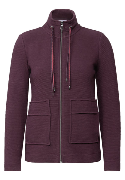 CECIL Ottoman Struktur Jacke Damen Tunnelzug Baumwollmix Stretch