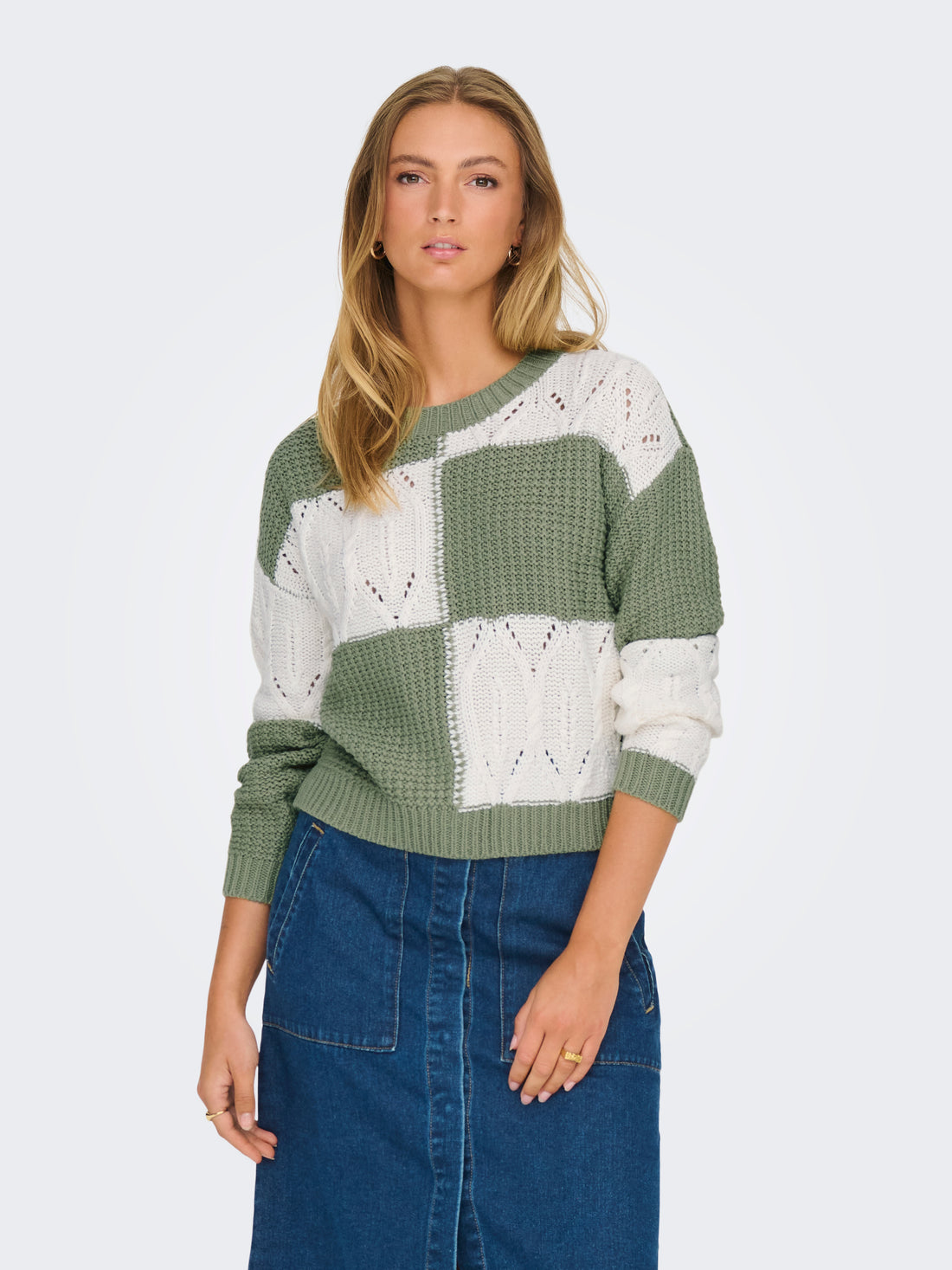 JDY Damen Strickpullover Rundhals Langarm Knit Fit