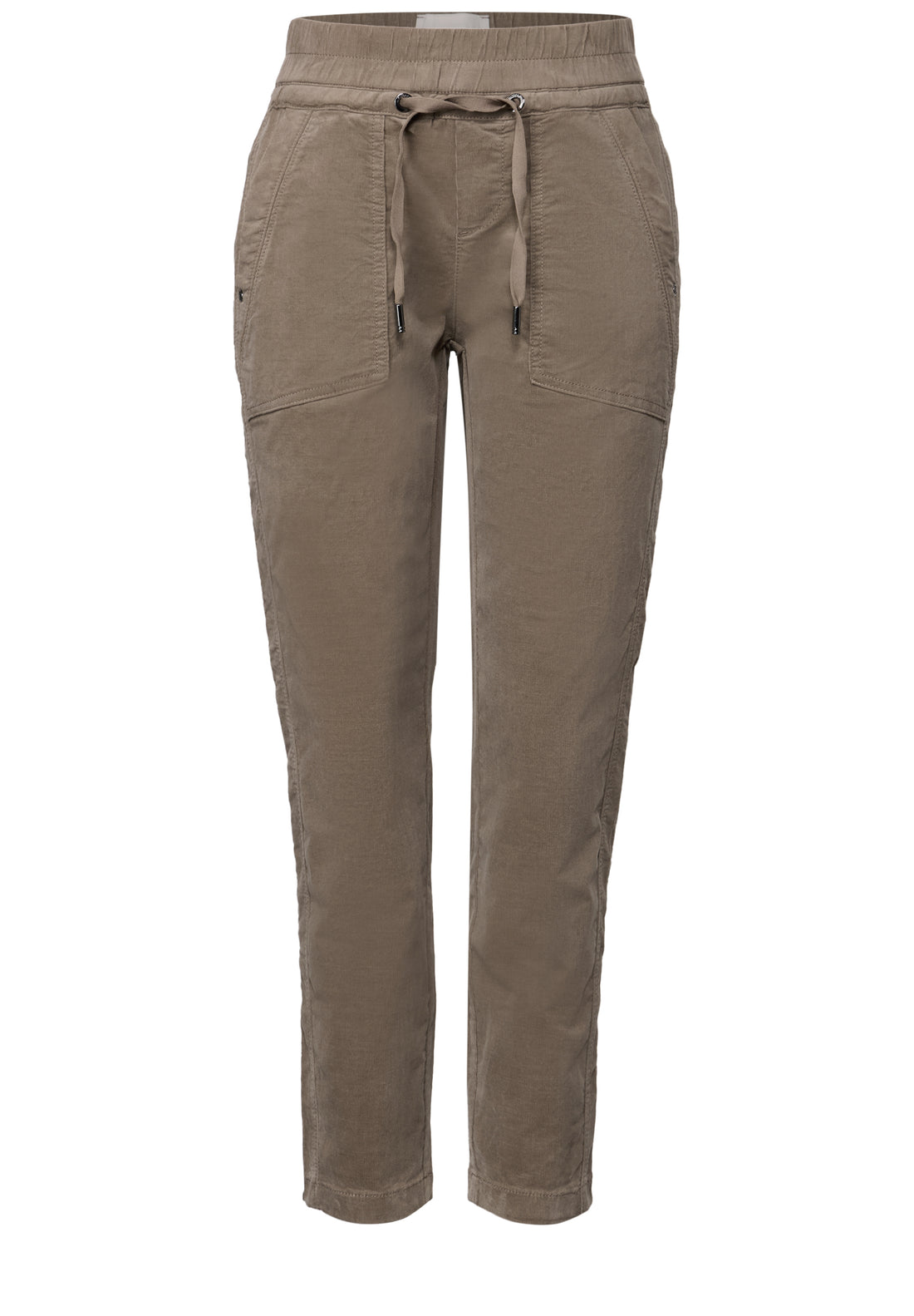 Street One Cordhose Bonny Damen Loose Fit Mini-Cord Mid Waist Slim Legs