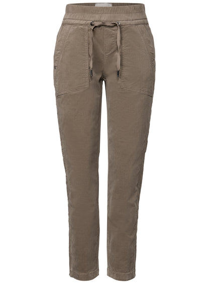 Street One Cordhose Bonny Damen Loose Fit Mini-Cord Mid Waist Slim Legs